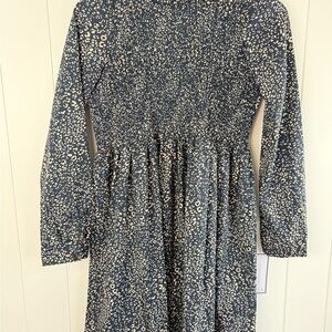 Goodnight Macaroon Blue and White Long Sleeve Dress